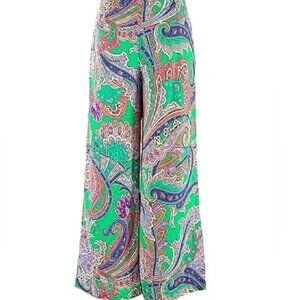 Ralph Lauren Paisley Palazzo Wide Leg Pants, size 8